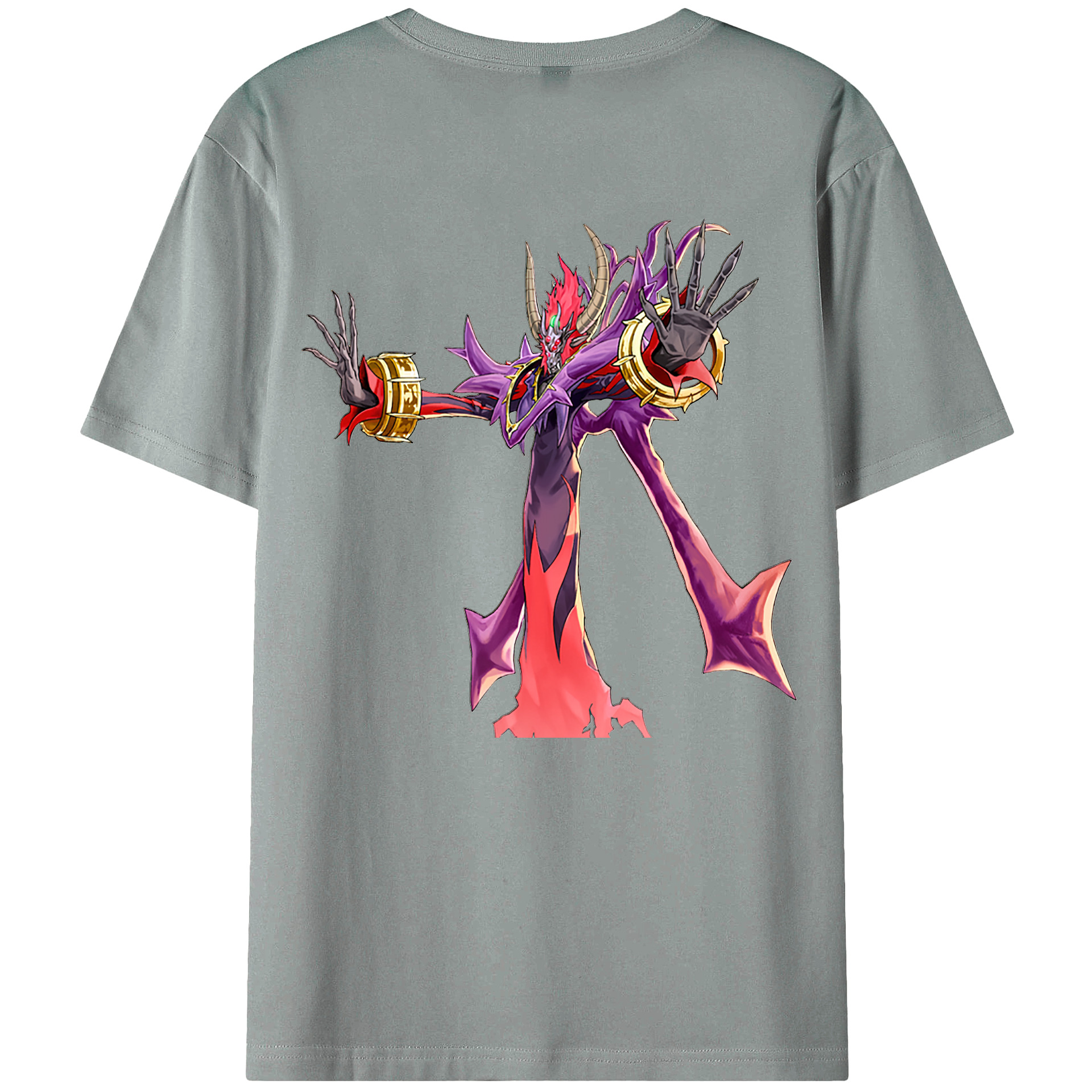 （画像用） 遊☆戯☆王 Yu-Gi-Oh! 綿100％ メンズ半袖Tシャツ（バックプリント） 通気性